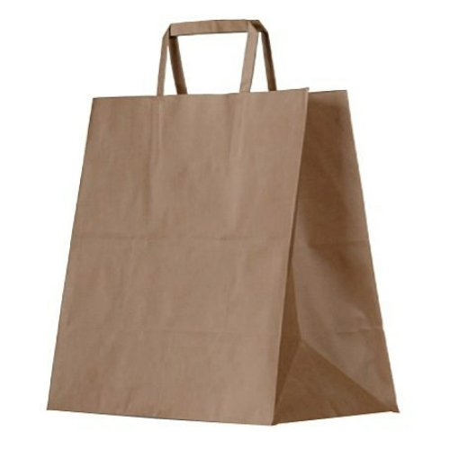 Brown Kraft Bag Flat Paper Handle Medium 200pc/ctn