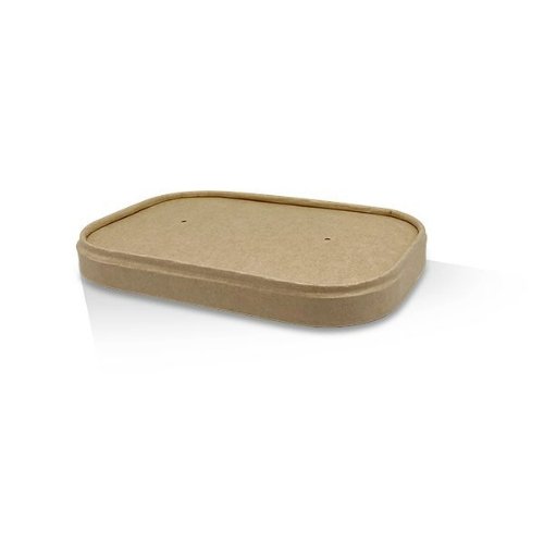 PP Coated Kraft Rectangular Container Lid Fits 500-1000ml 300pc/ctn