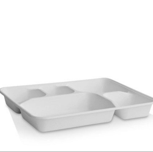 5 Deep Compartments Sugarcane tray 400pc/ctn