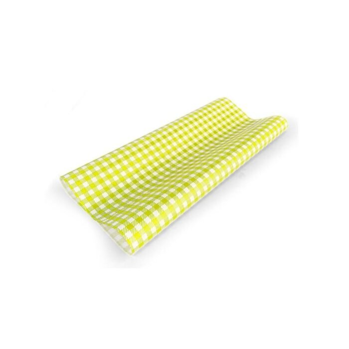 Greaseproof Paper Gingham Yellow Large 200pc/pack