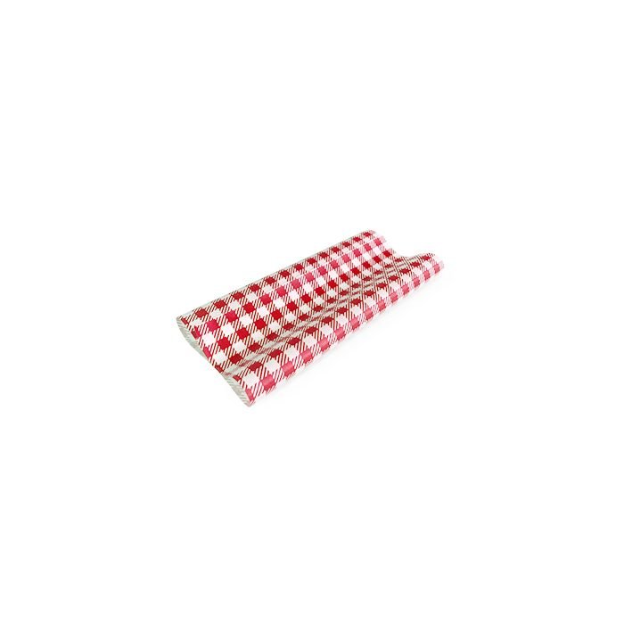 Greaseproof Paper Gingham Red Half 400pc/pack