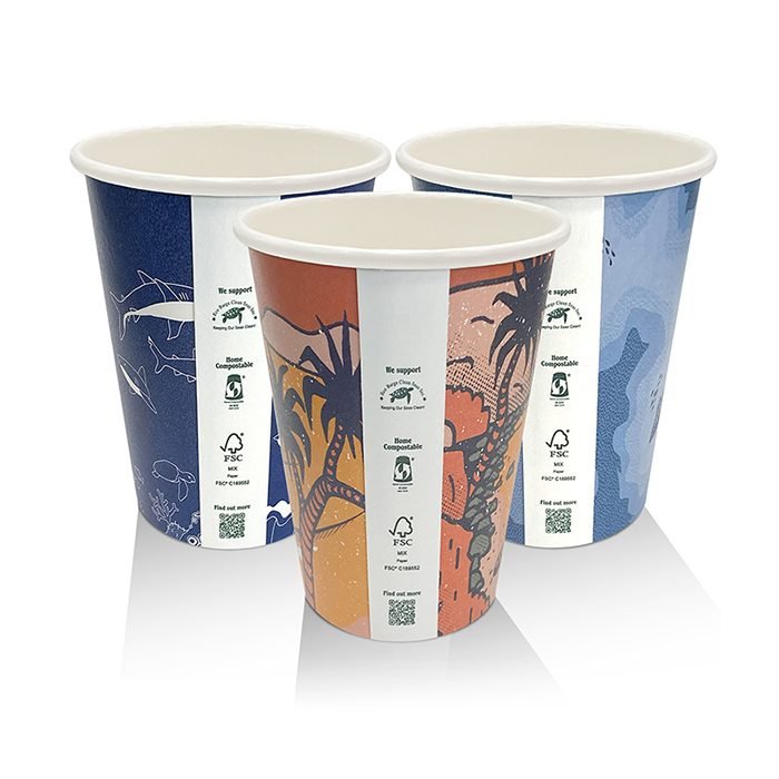 12oz Aqueous Coated Single Wall Cup Art Print 90mm 1000pc/ctn