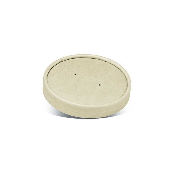 PLA Coated Bamboo Paper Lid Fits BBAP4 BBAP8 BBAP12 1000pc/ctn