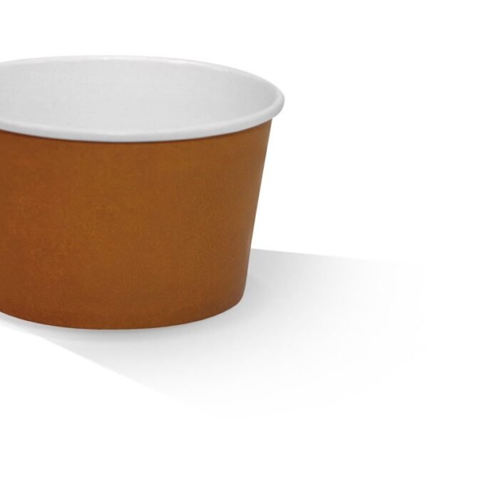 PLA Coated Paper Bowl 12oz Brown 500pc/ctn