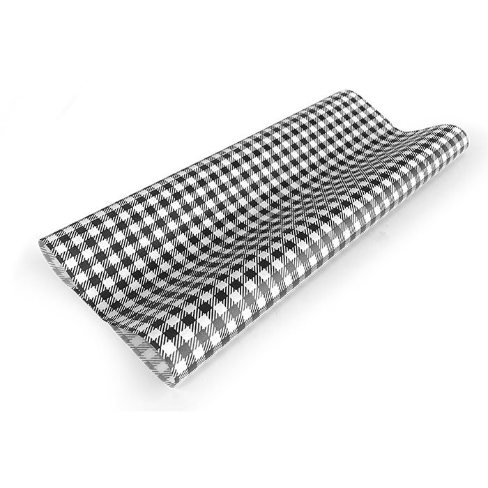 Greaseproof Paper Gingham Black Large 200pc/pack