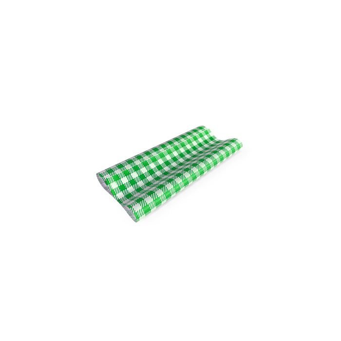 Greaseproof Paper Gingham Green Half 400pc/pack