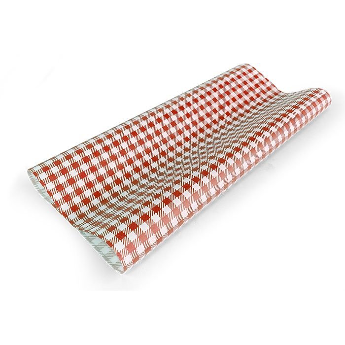 Greaseproof Paper Gingham Red Large 200pc/pack