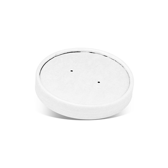 PLA Coated White Paper Lid Fits PBPB12 16 24 500pc/ctn