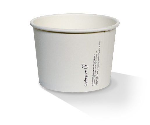 PLA Coated Paper Bowl 24oz Plain 500pc/ctn
