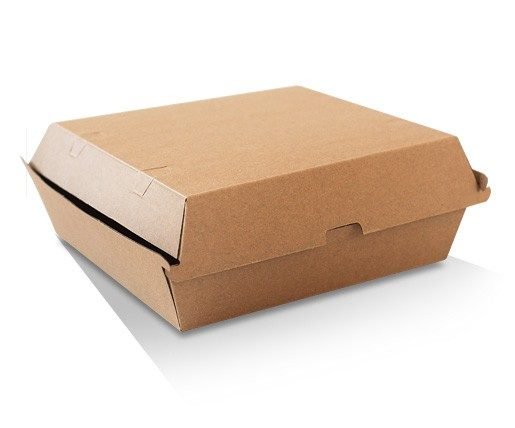 Dinner Box Brown Corrugated Plain Brown 150pc/ctn