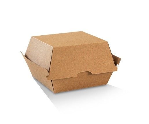 Burger Box Brown Corrugated Plain Brown 250pc/ctn