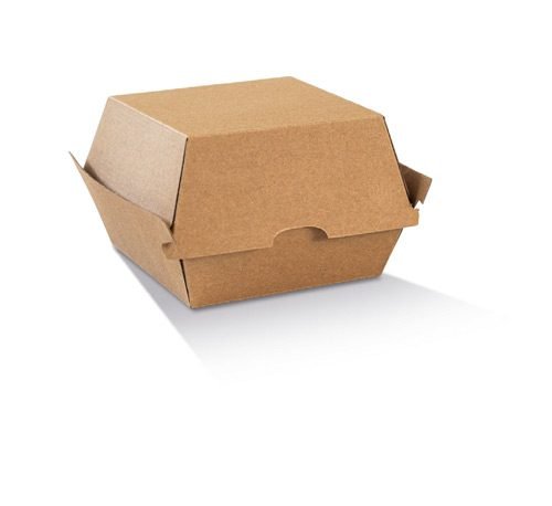 High Burger Box Brown Corrugated Brown Plain 200/ctn