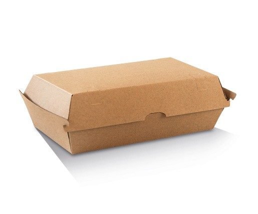 Snack Box Large Brown Corrugated Plain Brown 200pc/ctn
