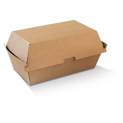 High Snack Box Large Brown Corrugated Brown Plain 150pc/ctn