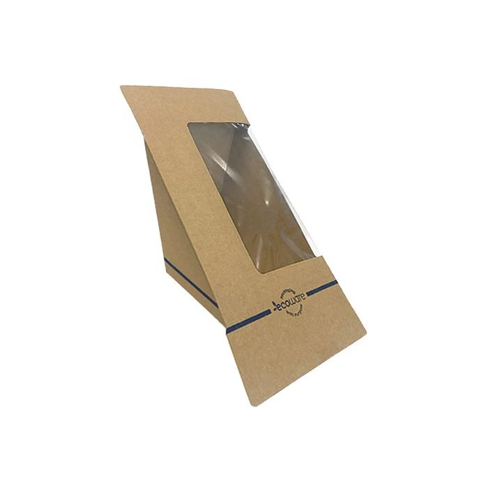 Heat Seal Sandwich Wedge with PLA Coating and Window 600pc/ctn