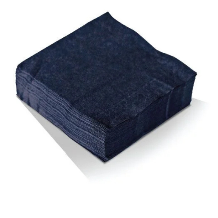 Black 2ply Cocktail Napkin Qtr Fold 2000pc/ctn