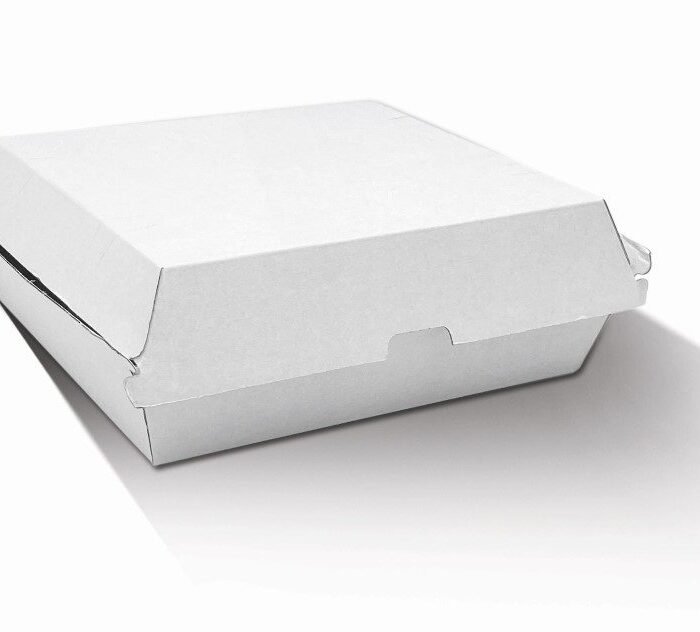 Dinner Box White Corrugated Plain 150pc/ctn