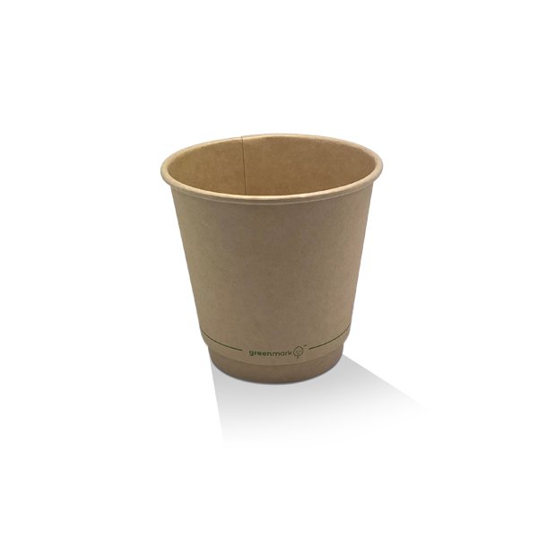 8oz Aqueous Coated Bamboo DW Cup 90mm One -lid -Fits -All 500pc/ctn