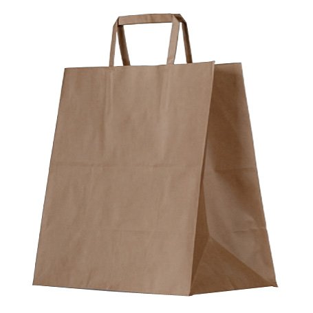 Brown Kraft Bag Flat Paper Handle Small 250pc/ctn