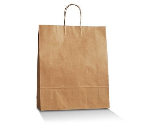 Brown Kraft Bag Twisted Paper Handle Medium Plus 250pc/ctn