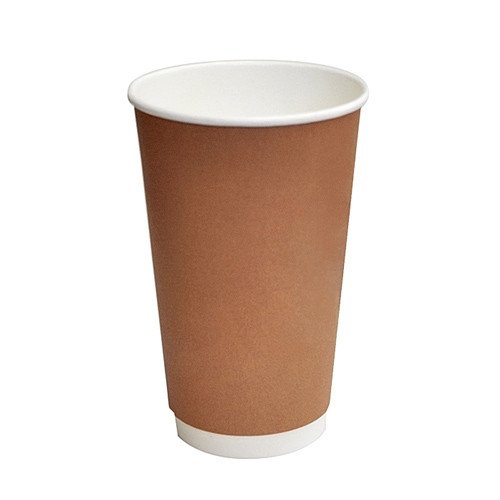 16oz PLA Coated DW Cup Brown Print 500pc/ctn