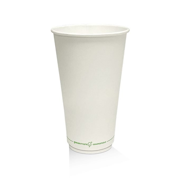 16oz PLA Coated DW Cup Plain White500pc/ctn