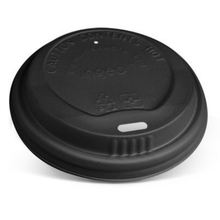 CPLA Lid 8 12 16 20oz 90mm Hot&Cold Black 1000pc/ctn