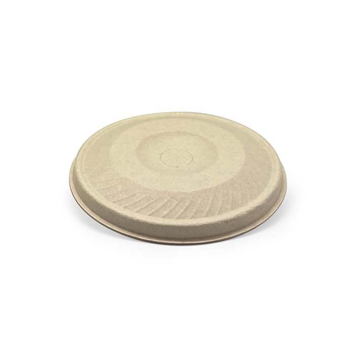 Bagasse Lid 90mm Flat Cup Lid Natural 1000pc/ctn