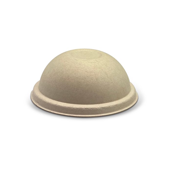Bagasse Lid 90mm Dome Cup Lid Natural 1000pc/ctn