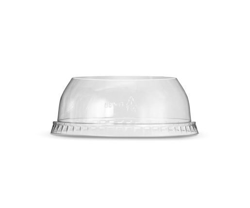 PET Dome Lid Large Hole 55mm Fits 98mm Cup 1000pc/ctn