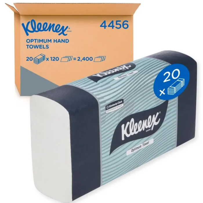 KLEENEX® Optimum Hand Towels, 4456 (20 Packs x 120 Towels)