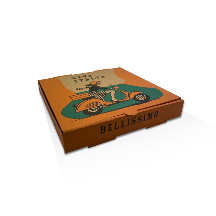 Pizza Box Brown Printed 11 Inch 100pc/pack