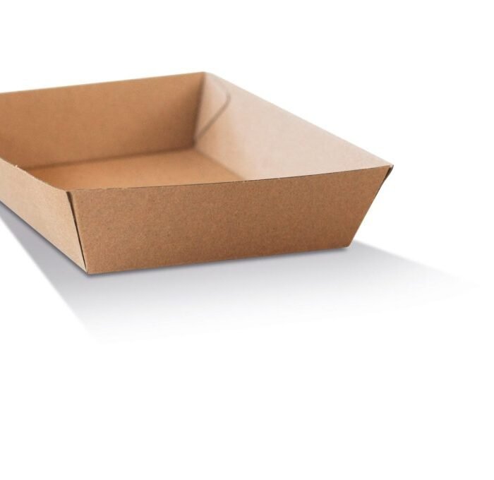Tray Square Brown Corrugated Plain Brown 250pc/ctn