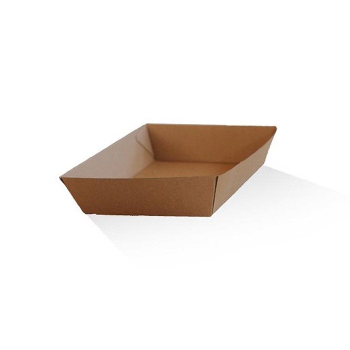 Tray Medium Brown Corrugated Plain Brown 250pc/ctn