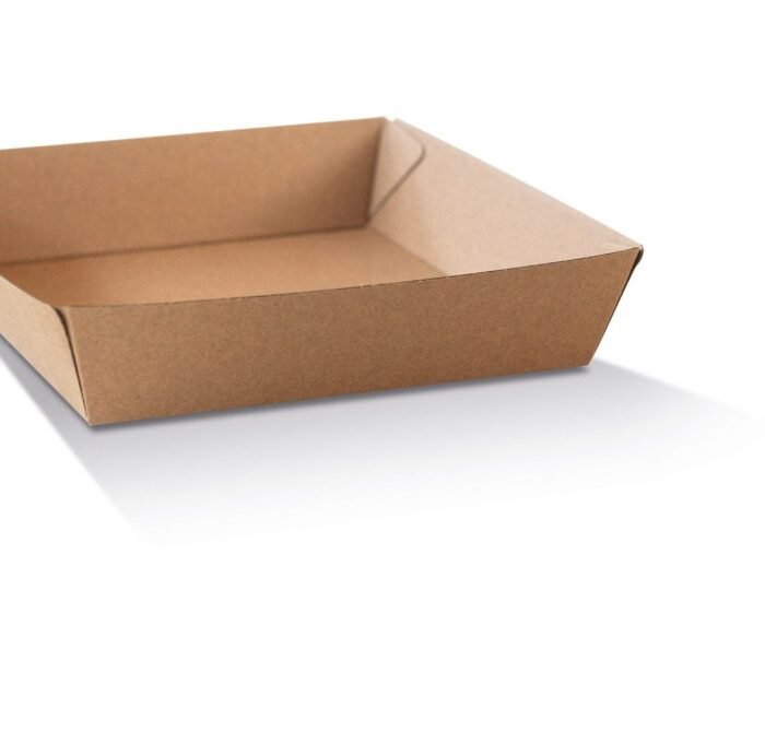 Tray Large Brown Corrugated Plain Brown 250pc/ctn