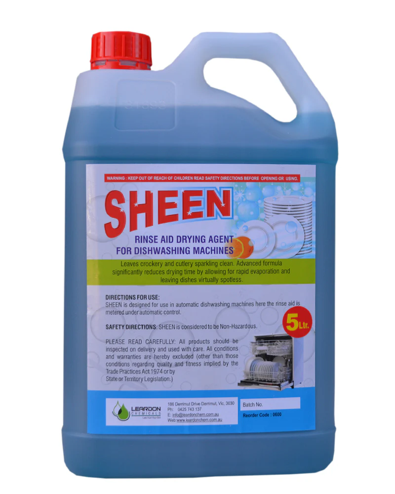 Sheen Auto Dish Rinse Aid for Commercial Dishwashers