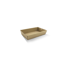 Brown Corrugated Rectangle Catering Tray Medium 50mm High Sides 100pc/ctn