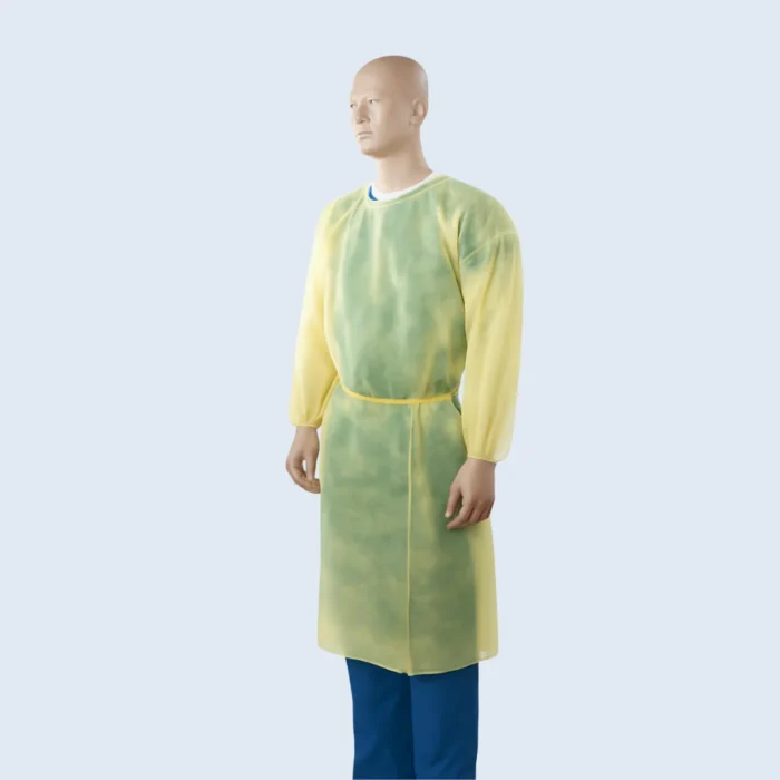 Mediflex Yellow Isolation Gown: Disposable & Full Coverage Protection - CTN 100