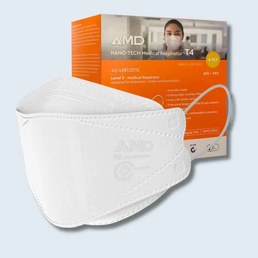 AMD P2 Face Mask: Australian Made Nano-Tech P2 Respirator [Box of 50] - CTN1000