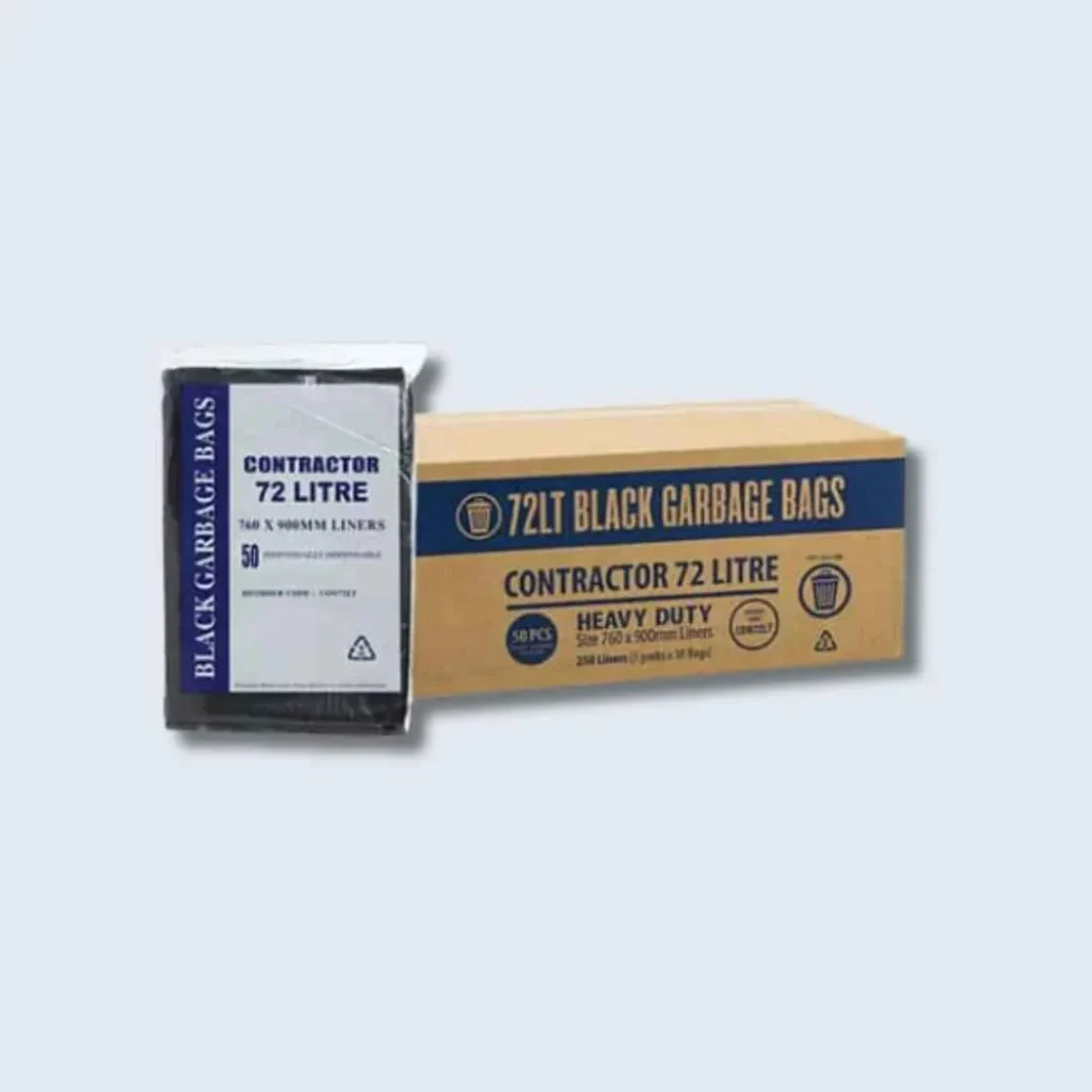 Austar 72L Contractor Black Garbage Bags HD - CTN250