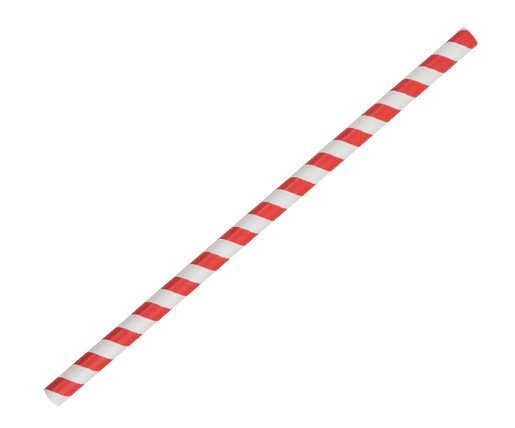 Paper Straw Jumbo Red Stripe 2500pc/ctn