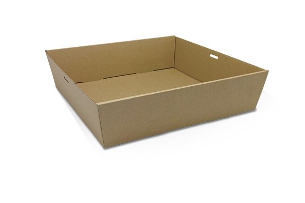 Brown Corrugated Square Catering Tray Large 100pc/ctn