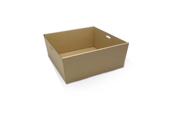 Brown Corrugated Square Catering Tray Small 100pc/ctn