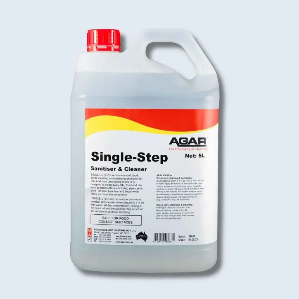 Food Grade Surface Sanitiser, No-Rinse, Fragrance-Free 5L