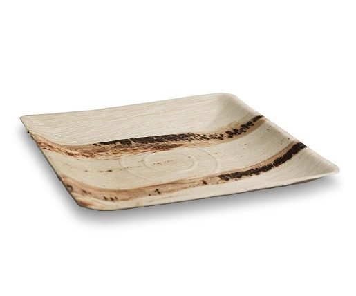 Palm Square Plate Large 10'' 25cm 100pc/ctn