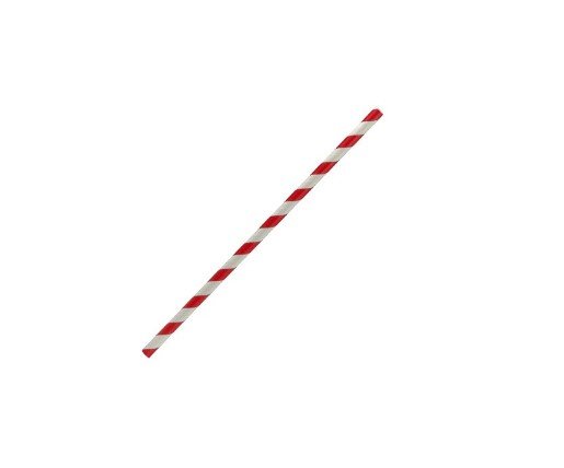 Paper Straw Cocktail Red Stripe 2500pc/ctn