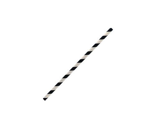 Paper Straw Cocktail Black Stripe 2500pc/ctn