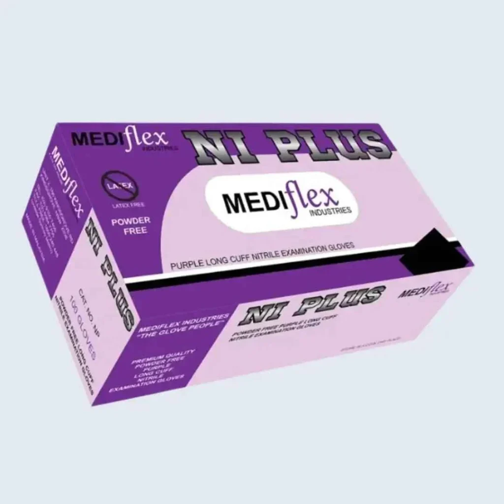Mediflex Ni-Plus Powder Free Nitrile Gloves (Purple) - CTN1000