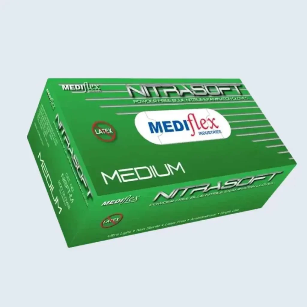 Mediflex Powder Free Nitrile Gloves (Nitra Soft) - CTN2000