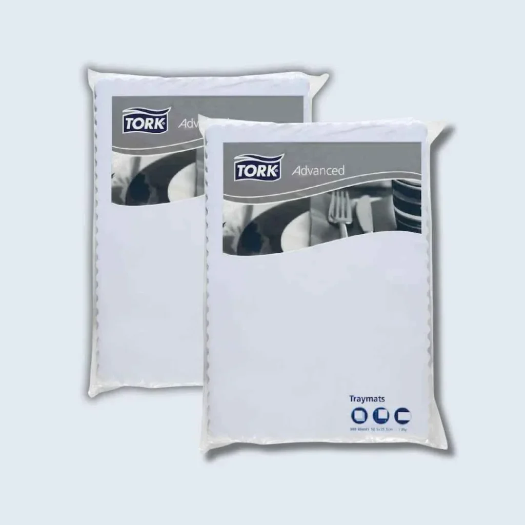 Tork White Traymat – 505×355 mm Scalloped Edge 500 pk